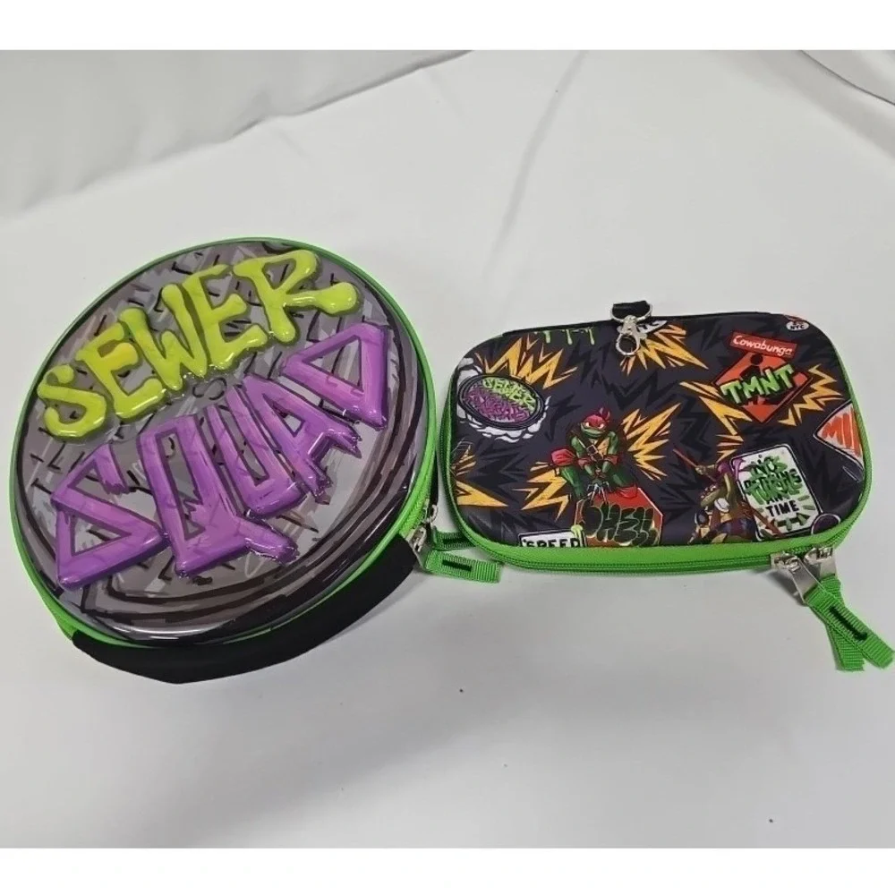 TMNT‎ Sewer Squad Insulated Lunch Bag and Accessory Case Set Nickelodeon 2024